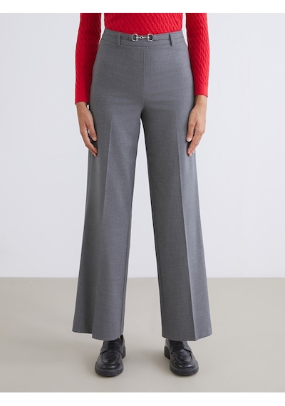 Lcw Vision Gri Dar Fit Geniş Paça Kadın Pantolon