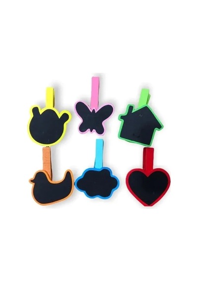 Hubrendy Emin Desenli Notlu Ahşap Mandal 6'lı Set - 10 Paket