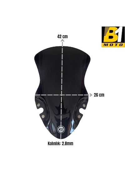 Cf Moto 450sr Siperlik Camı 2023-2024 Uyumlu- Siyah