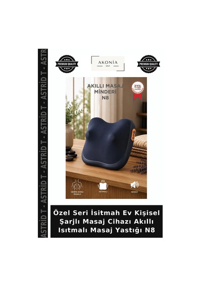 Özel Seri İsitmah Ev Kişisel Şarjlı Masaj Cihazı Akıllı Isıtmalı Masaj Yastığı N8 Mavi