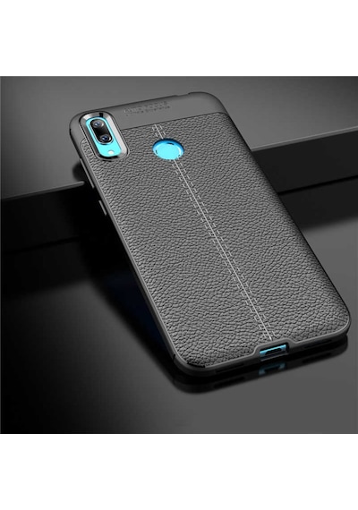 Huawei Y7 Prime 2019 Kilif Deri Tarzi Niss Silikon Case 357682757