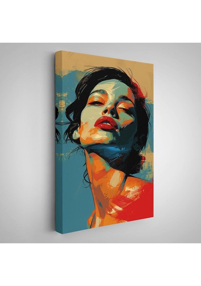 Miyrem^ Canvas Serie Pop Art Tarzda Güzel Kadın Tablosu-7709
