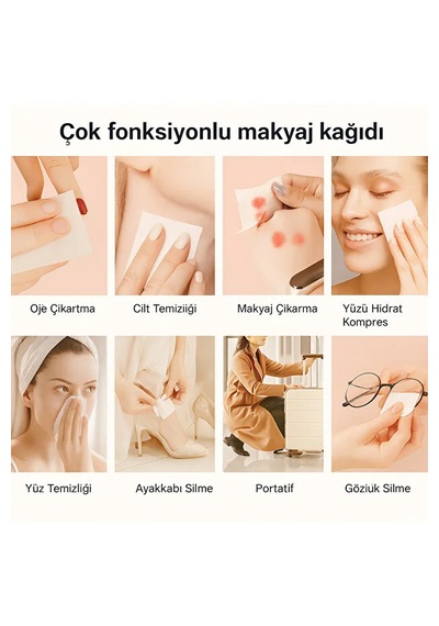 Makyaj Temizleme Pedi, Ince, Yumuşak Yüz Temizleme Mendilleri Kirpik Temizliği 500 Adet