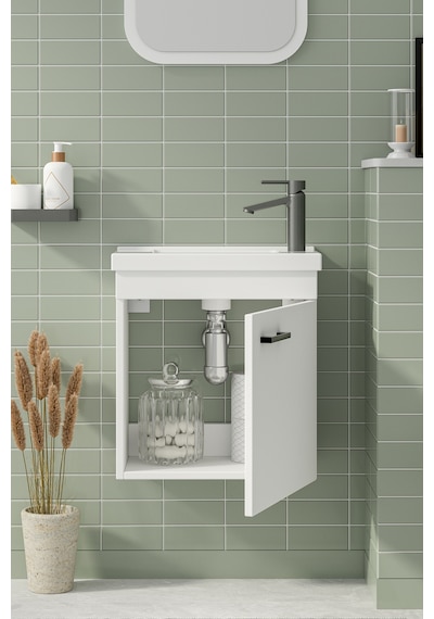 Biani Fix Nova 50 Cm Alt Banyo Dolabı Renk Mat Beyaz