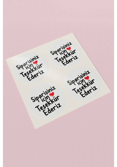 Siparişiniz İçin Teşekkür Ederiz Sticker 3x3cm St2365 Çok Renkli
