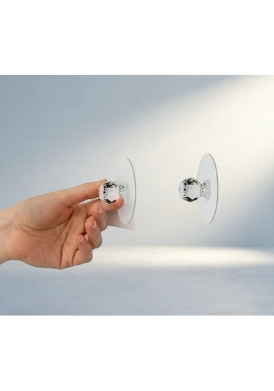 Şeffaf Çok Amaçlı Yapışkan Kulp 4 Adet 5x2.3cm Açık Bej