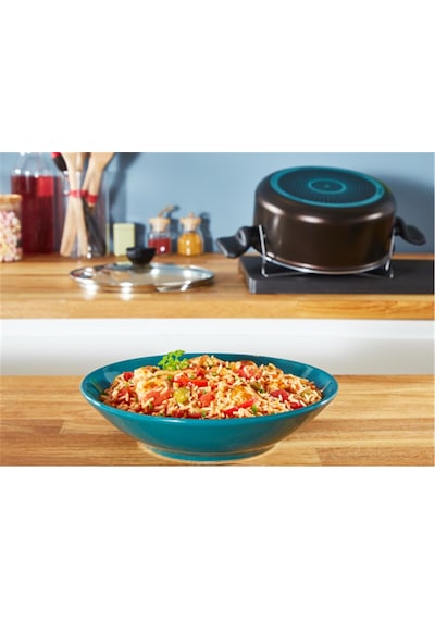 Tefal Titanyum 1X Simplecook Difüzyon Tabanlı Derin Tencere 24 CM Siyah