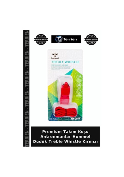 Premium Takım Koşu Antrenmanlar Hummel Düdük Treble Whistle Kırmızı