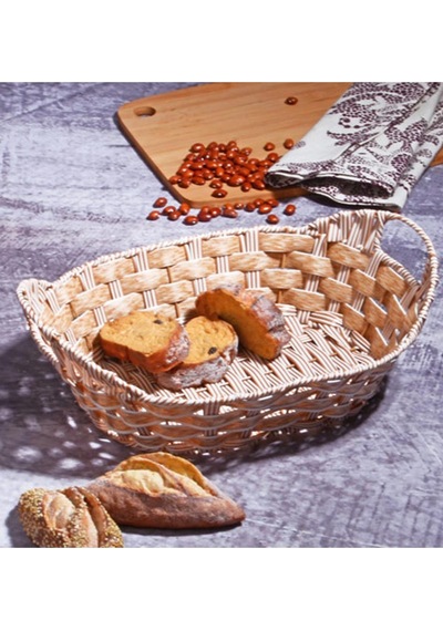 Rattan Ekmeklik Ekmek Sepeti Oval 35,5 24,5cm Kahverengi