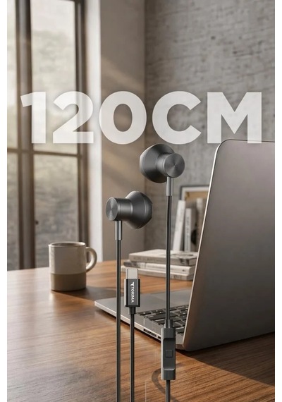 Özel Üretim Konuşma Aleti Çağrı Cihazı İletişim Aracı Kablolu Kulaklık Type-c Tc06 Gri