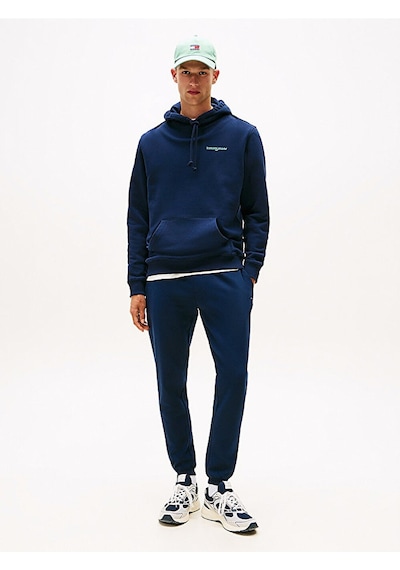 Tommy Hilfiger Tjm Reg Blur Scrpt Bck Hood Ext Erkek Mavi Kazak - Dm0dm22112