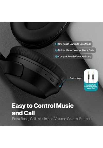 Kablosuz Bluetooth Katlanabilir Kulaküstü Kulaklık