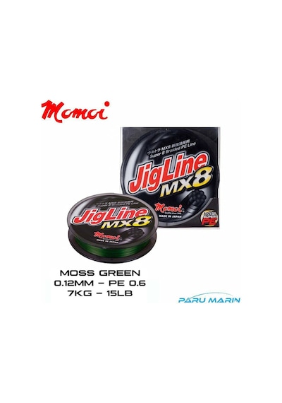 Momoi Jigline Mx8 0.12mm 300mt. Yeşil İp Misina