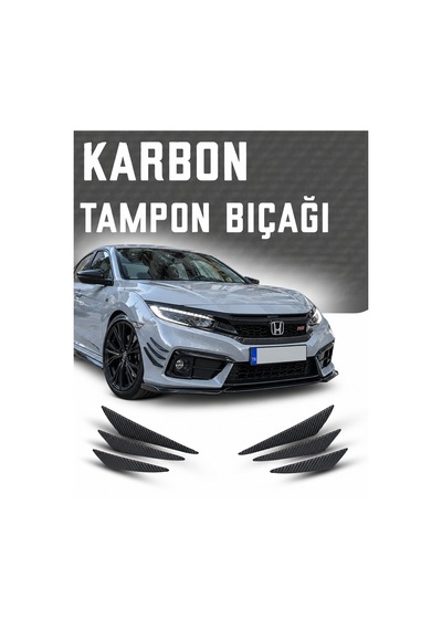 Honda Civic Fb7/fc5/fe1 Tampon Bıçağı Karbon 6'lı Kanatlı