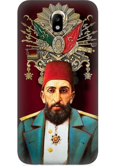 Samsung Galaxy J3 Pro Uyumlu Osmanlı 2. Abdülhamid Han Desenli Silikon Kılıf