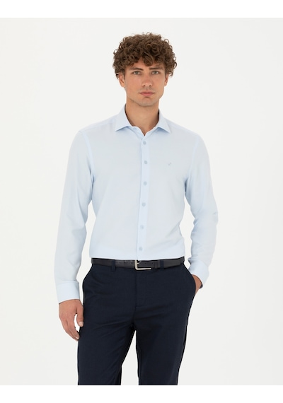 Pierre Cardin Erkek Açık Mavi Gömlek Desenli 50275517-vr003 Açık Mavi