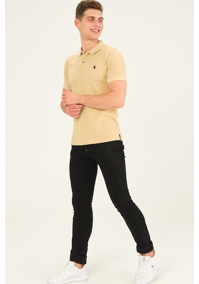 T8561 Dewberry Erkek Tshırt-bej Bej