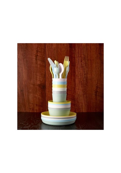 Ikea Kalas Çocuk Kaşık Seti, Pastel Tonlar, 4 Adet Çok Renkli