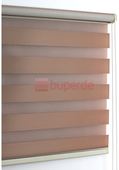 Buperde Açık Kahverengi (Sütlü Kahve) Eko Zebra Stor Perde