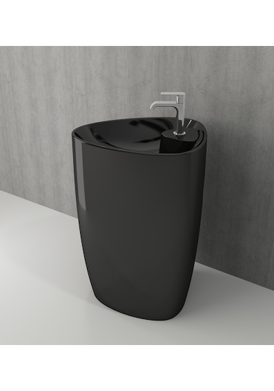 Bocchi Etna Monoblok Lavabo Parlak Siyah 1337-004-0126