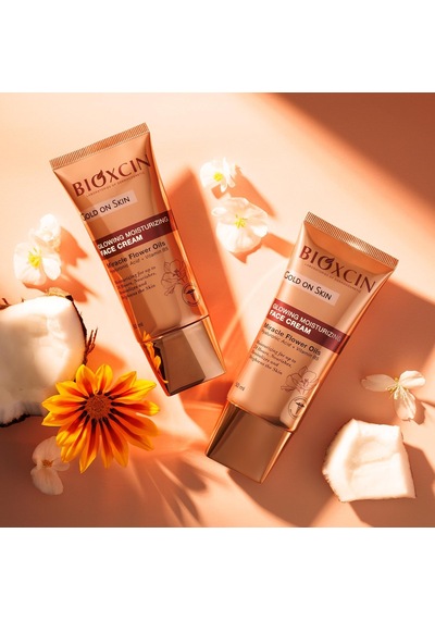 Gold On Skin Işıltılı Nemlendirici Yüz Kremi Hyalüronik Asitli, Pantenollü, Çiçek Yağları İle Zenginleştirilmiş, Tüm Cilt Tipleri İçin, 50 Ml