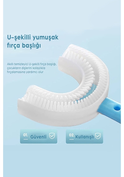 U Şekli Bebek Diş Fırçası Pembe Renk