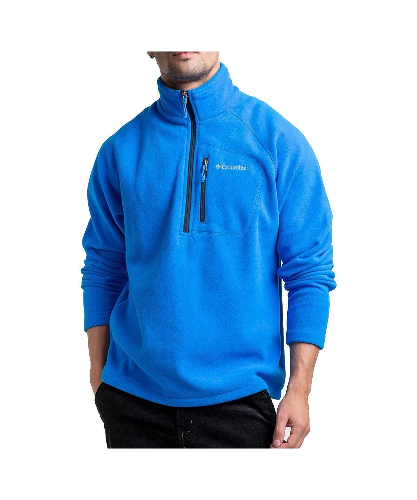 Columbia Fast Trek Iıı Half Zip Yarım Fermuarlı Erkek Polar Xm6410 Mavi