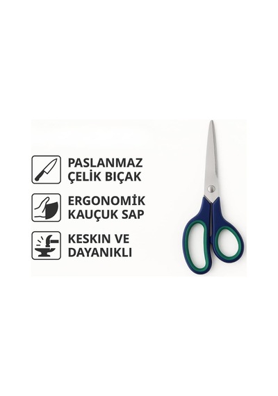 Jouis Makas 21.5 Cm Paslanmaz Çelik Büyük Ofis Makası