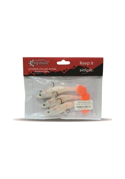 Captain 3567 Cracker Soft 10cm Levrek Turna Silikonu 3'lü Set Sun
