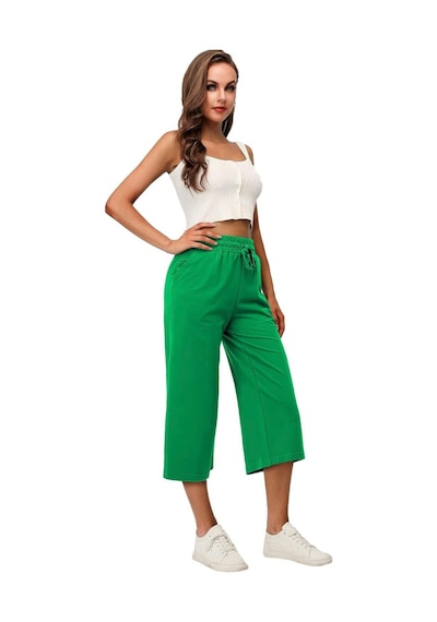 Superlife Kadın Bol Kapri Şort Spr24ks63 Benetton Yeşili