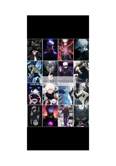 Jujutsu Kaisen - Gojo Satoru Desenli Tasarım 16' L Fotokart Seti