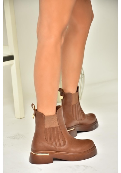 Fox Shoes T996334009 Taba Kalın Tabanlı Kadın Bot Taba-Suni Deri Taba Fox Shoes T996334009 Taba Kalın Tabanlı Kadın Bot Taba-Suni Deri Taba