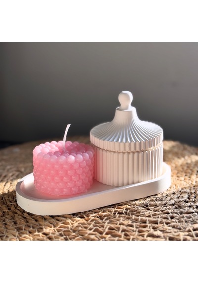 Sevgililer Gününe Özel Hediyelik Dekoratif Mum Seti