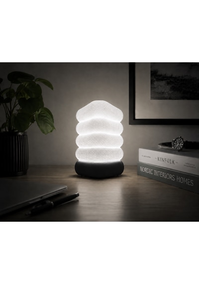 Soft Glow Masa Lambası - Fiş Bağlantılı Siyah - Beyaz