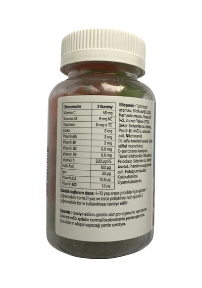 Leda Gummy Multivitamin İçeren Takviye Edici Gıda 60 Adet
