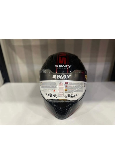 Sway Sw 850  Motosiklet Kaskı Black/red