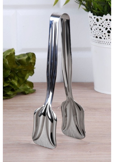 Paslanmaz Çelik Pasta Maşası Çok Renkli Metal