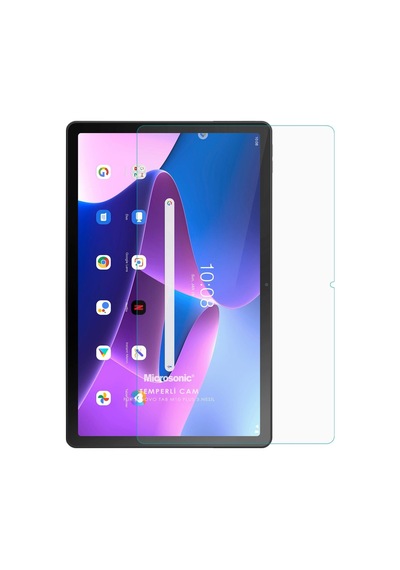Microsonic Lenovo Uyumlu Tab M10 Plus 3.Nesil 10.6`` (TB-125F-TB-128F) Tempered Glass Cam Ekran Koruyucu