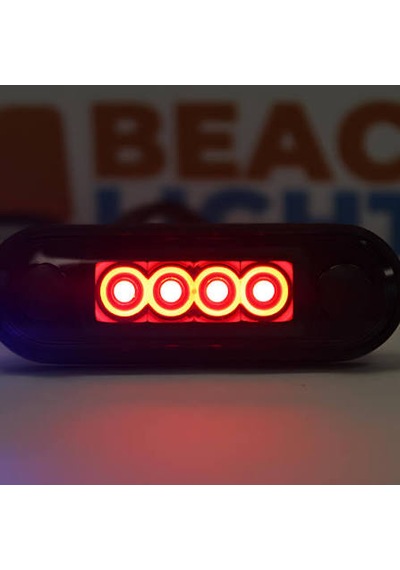 Frıstom Ft-073 Dark 4 Ledli Pozisyon Lamba Ledli Turuncu 12v - 36v 0,15 Mt Siyah Lastik Contalı