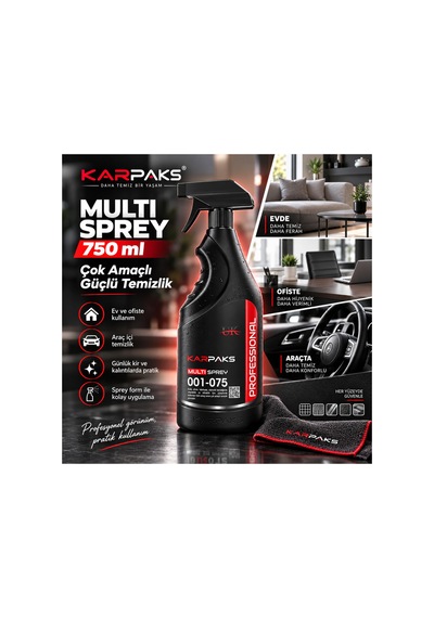 Multi Sprey + Panther 2x750 Ml Leke Çıkarıcı Set Halı Koltuk Kumaş Araç İçi Çok Amaçlı Temizleyici