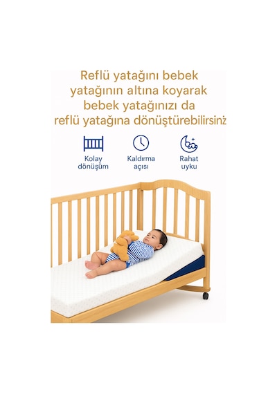 Dizanor 5 in 1 Modüler Bebek Eğimli Destek Yatağı Antikolik - Düz Yatış - 30 Açılı Eğimli Destek Yatağı Pembe