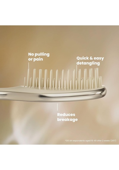 Mini Ultimate Detangler Chrome Saç Açıcı Fırça Islak Ve Kuru Saçlar İçin Champagne Gold Patentli Çift Katmanlı Diş Teknolojisi Seyahat Boyu