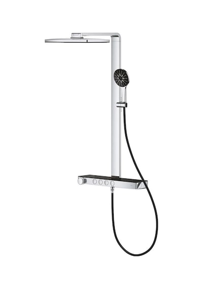 Rainshower Aqua Pure Duvara Monte Termostatik Bataryalı Duş Sistemi Siyah/krom - 100961kı00 Metalik