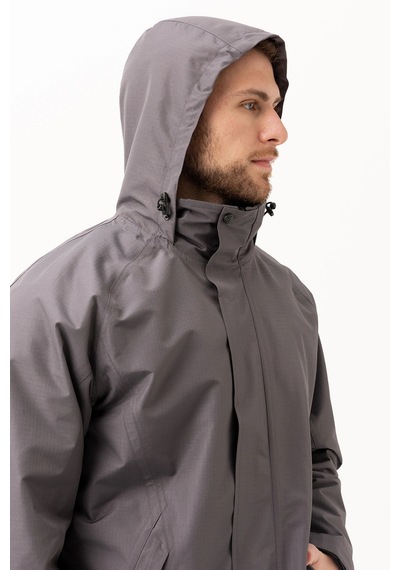Armadillo Erkek Kışlık Parka Çıkarılabilir Polarlı Suya Dayanıklı Rüzgar Geçirmez 3'ü 1 Arada Mont K.gri
