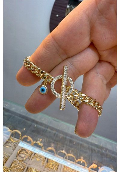 14 K Yeşil Altın Renk Xuping Vip Bileklik