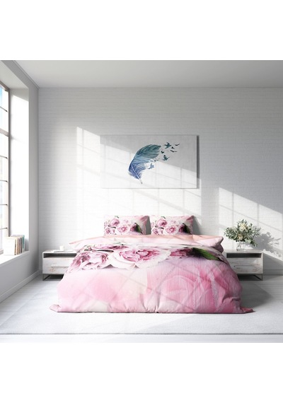 Monohome Softrose 3D Pamuk Saten Çift Kişilik Nevresim Takımı Çok Renkli
