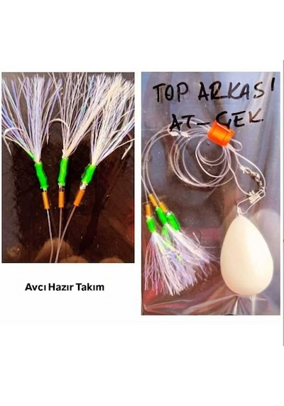 At-çek Top Arkası 3' Lü Çapari Palamut-çinekop-levrek-tırsi-zargana-tral-sarıkanat-lüfer