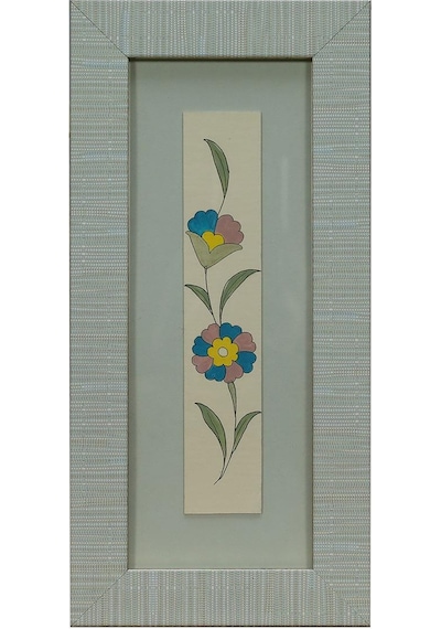 E38 El İşçiliği Sulu Boya Tablo 32 X 15 Cm - 6046