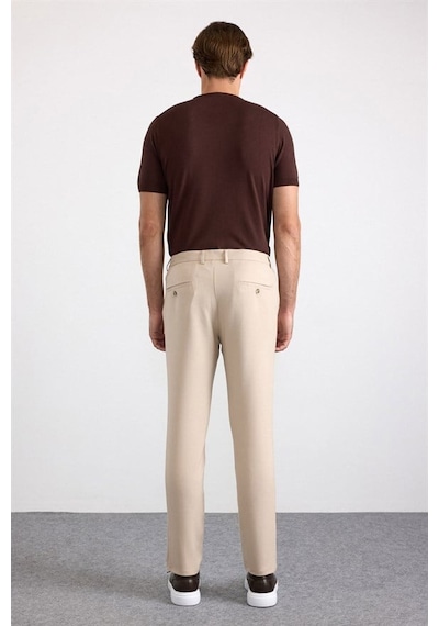 Süvari Bej Slim Düz Jogger Pantolon Spn2020500010-bj3