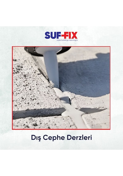 Suf-fix Pu 40 Sosis Mastik 600ml - Poliüretan İnşaat Ve Dış Cephe Mastiği Sosis Silikon Alüminyum Gri